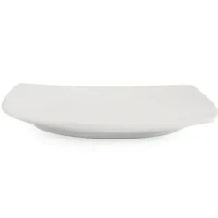 Assiettes Carrées Bords Arrondis Blanches 240(L)mm Lot de 12 Olympia