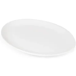 Assiettes Creuses Ovales en Porcelaine Blanche 254(L)x197(l)mm Athena Hotelware Lot de 12 Olympia
