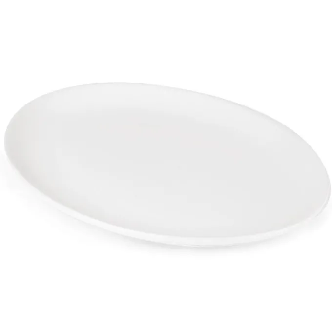 Assiettes Creuses Ovales en Porcelaine Blanche 254(L)x197(l)mm Athena Hotelware Lot de 12 Olympia