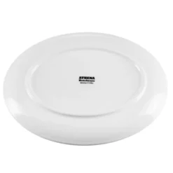 Assiettes Creuses Ovales en Porcelaine Blanche 254(L)x197(l)mm Athena Hotelware Lot de 12 Olympia