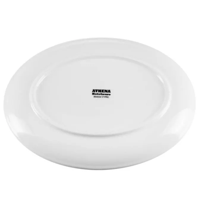 Assiettes Creuses Ovales en Porcelaine Blanche 254(L)x197(l)mm Athena Hotelware Lot de 12 Olympia
