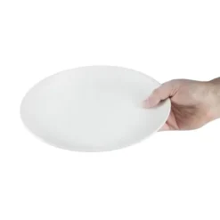 Assiettes Creuses Ovales en Porcelaine Blanche 254(L)x197(l)mm Athena Hotelware Lot de 12 Olympia