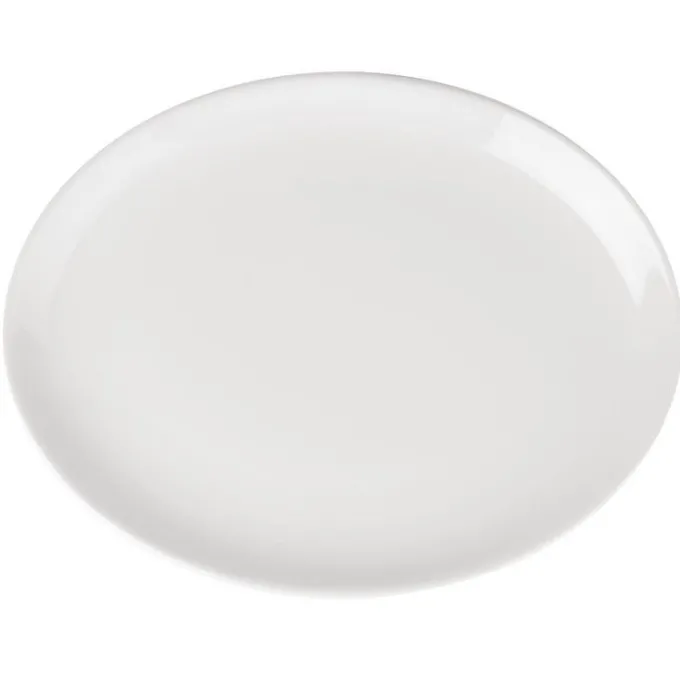 Assiettes Creuses Ovales en Porcelaine Blanche 254(L)x197(l)mm Athena Hotelware Lot de 12 Olympia