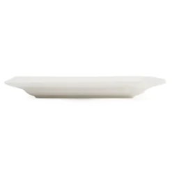 Assiettes en Céramique Rectangulaires 200 x 130 mm à Bord Large Lumina - Lot de 6