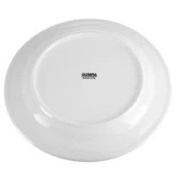 Assiettes Porcelaine à Bord Large Blanches 250(Ø)mm Lot de 12 Olympia