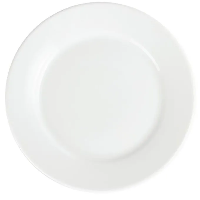 Assiettes Porcelaine à Bord Large Blanches 250(Ø)mm Lot de 12 Olympia