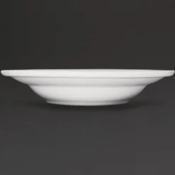 Assiettes à Potage en Porcelaine Blanche 228 mm Athena - Lot de 6