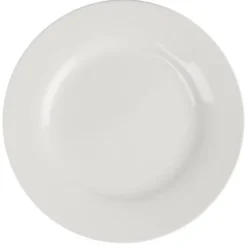 Assiettes Rondes en Céramique Blanche 150 mm à Bord Large Lumina - Lot de 6
