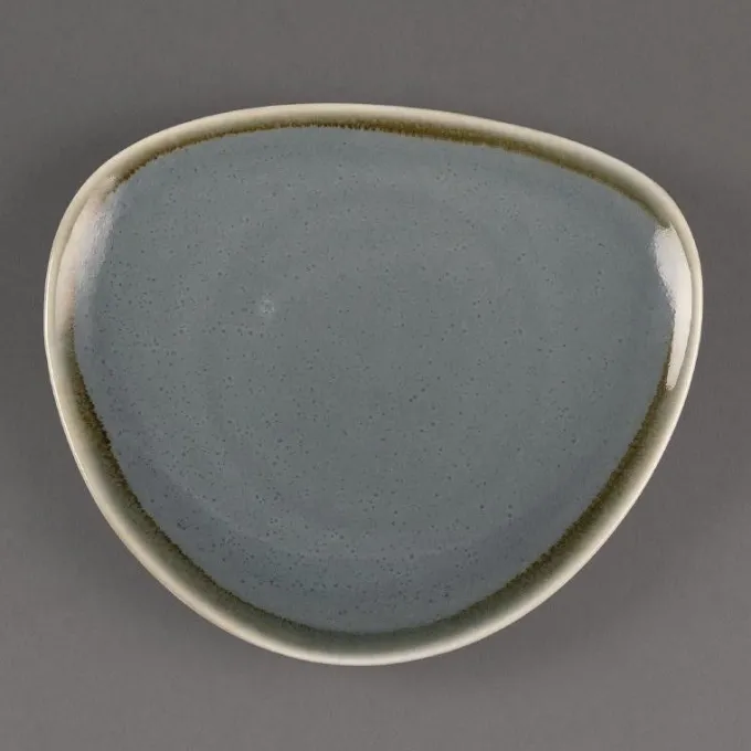 Assiette Triangulaire Couleur Océan Kiln 165 mm - Lot de 6 - Olympia