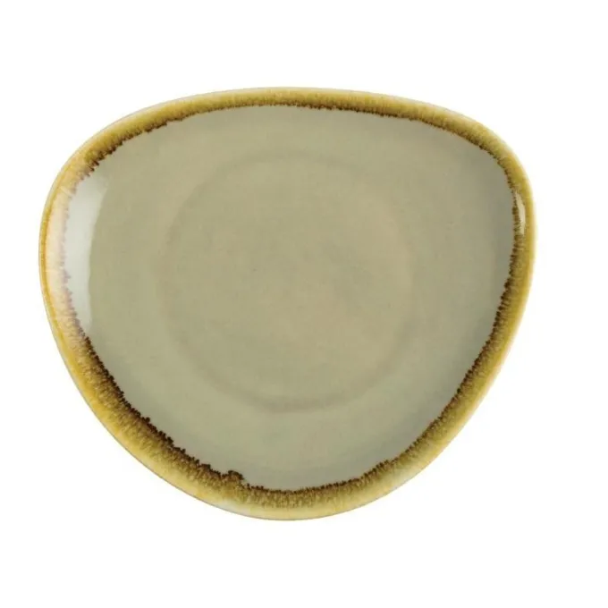 Assiette Triangulaire Couleur Mousse Kiln 165 mm - Lot de 6 - Olympia