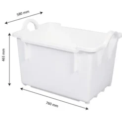 Bac comporte empilable emboîtable 100 L - blanc - Gilac