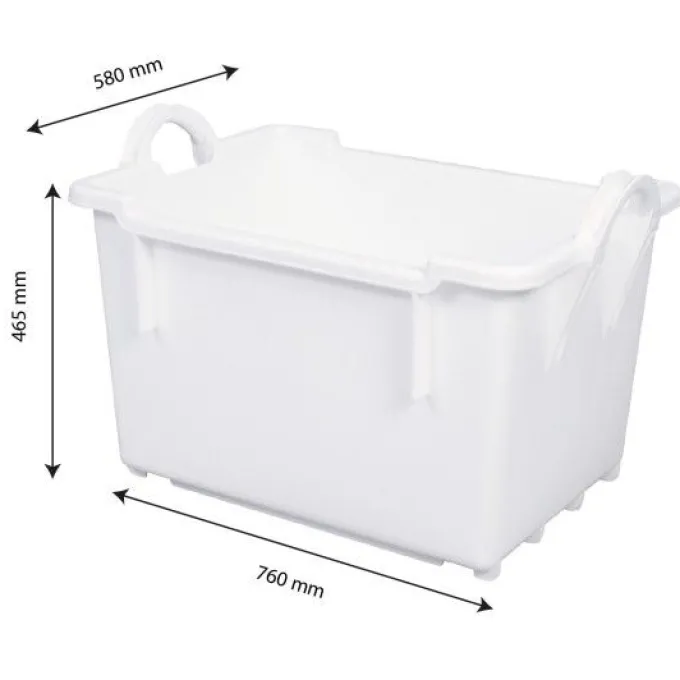 Bac comporte empilable emboîtable 100 L - blanc - Gilac