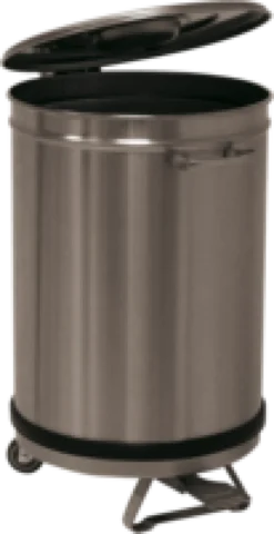 Bac à Déchets 50 L Inox Roulant