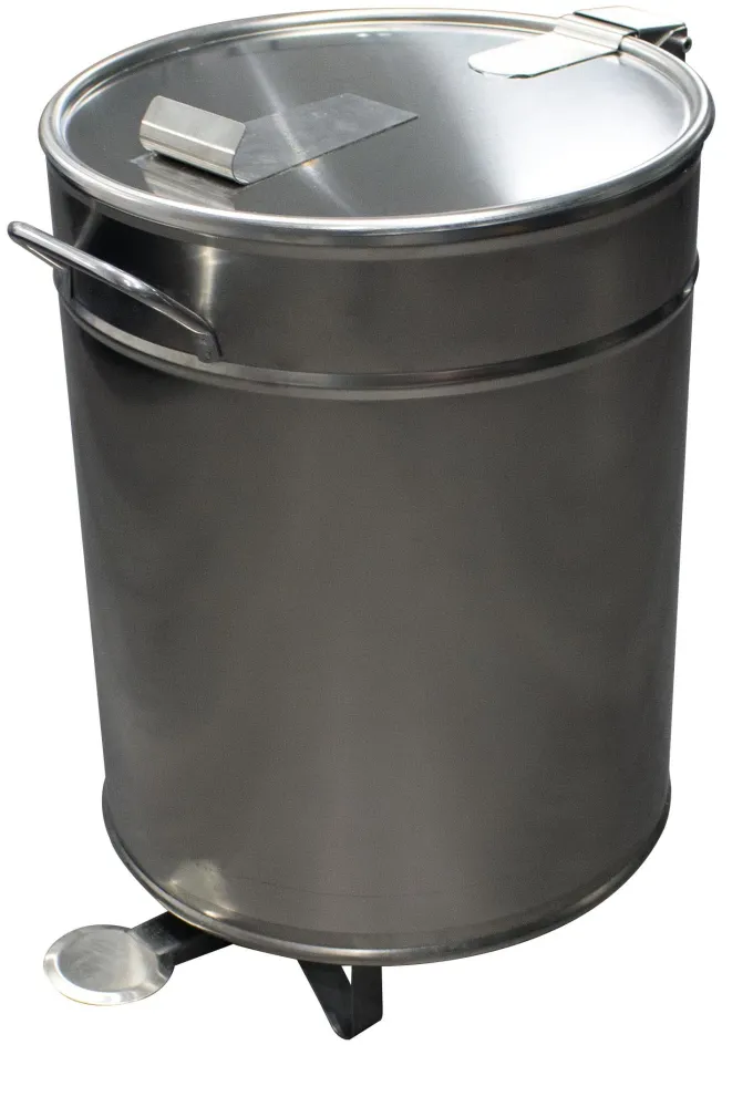 Bac à Déchets 50L Inox Roulant - L2G