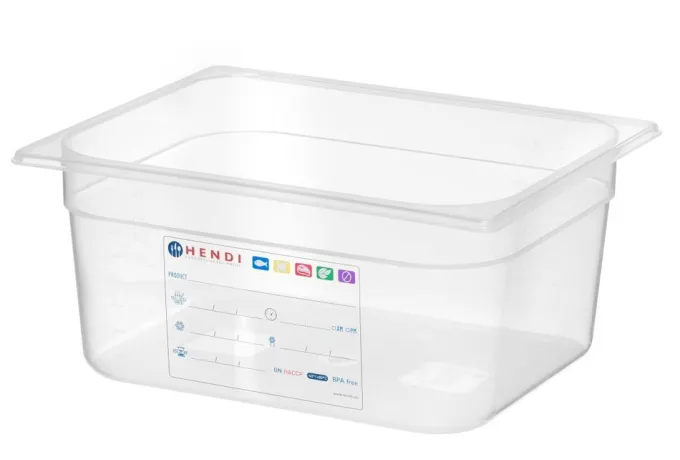 Bac de Stockage GN 1/2 9,5L Transparent 325x265x(P)150mm - Hendi
