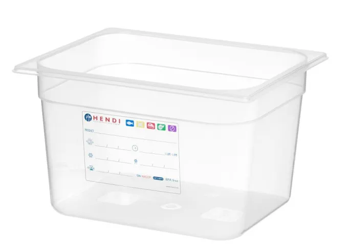 Bac de Stockage GN 1/2 12,5L Transparent 325x265x(P)200mm - Hendi