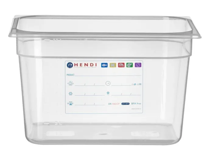 Bac de Stockage GN 1/2 12,5L Transparent 325x265x(P)200mm - Hendi