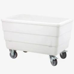 Bac double-paroi 310 L - roues chape inox - blanc - AVEC BONDE - Gilac