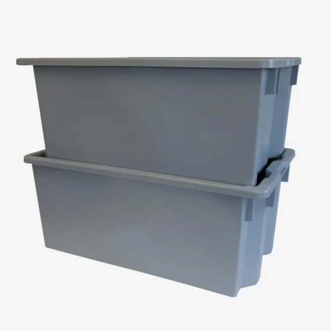 Bac empilable emboîtable 70 L - gris - Gilac