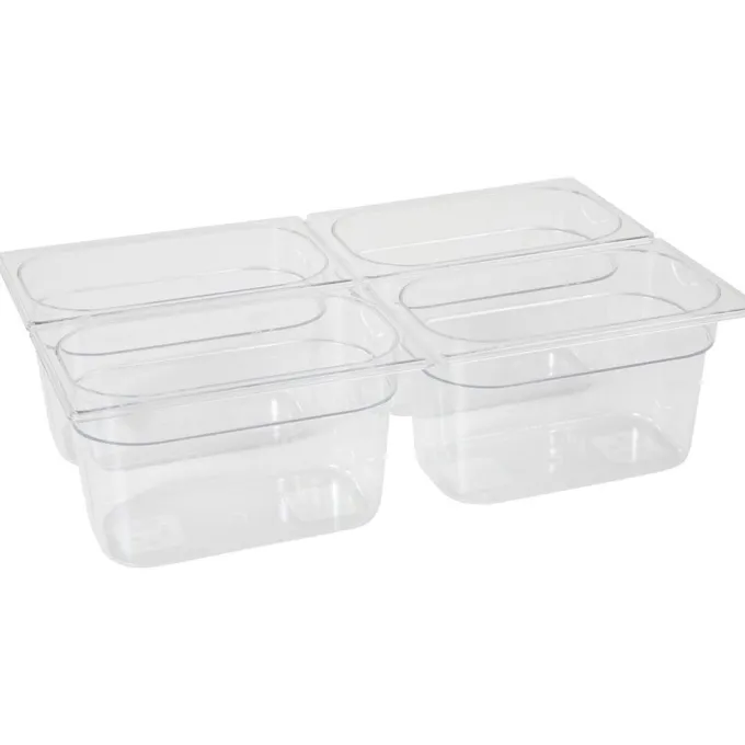 Bac Gastronorme Profi Line GN 1/4 4L Polycarbonate Transparent 265x162x(P)150 mm - Hendi