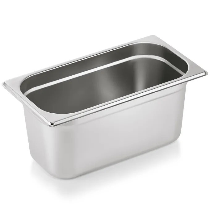 Bac GN 1/3 ECO en Acier au nickel-chrome 5,7 L P 150 mm Lot de 6 - Was Germany