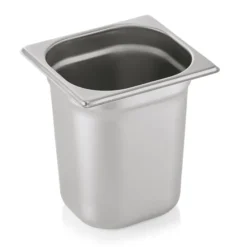 Bac GN 1/6 ECO en Acier au nickel-chrome 3,4 L P 200 mm - Lot de 6 - Was Germany