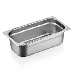 Bac GN 1/3 en Acier Chrome 4 L P 100 mm - Was Germany