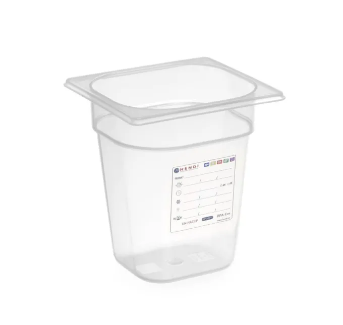 Bac GN 1/6 2,4L Transparent 176x162x(P)150 mm - Hendi