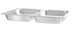 Bac GN 1/1 pour chafing dish avec 2 compartiments 7,5L 530x325x(P)65 mm - Hendi