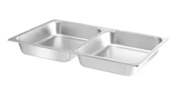 Bac GN 1/1 pour chafing dish avec 2 compartiments 7,5L 530x325x(P)65 mm - Hendi