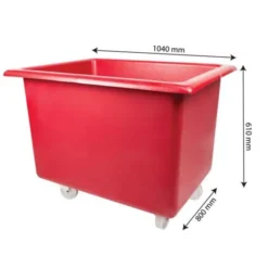 Bac Grand Volume 310 Litres 4 Roues - Rouge - Gilac