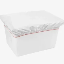 Bac grand volume 170 L - 2 roues fixes, 2 pivotantes avec freins - blanc - Gilac