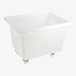 Bac grand volume 310 L - 4 roues pivotantes dont 2 avec freins - blanc - Gilac