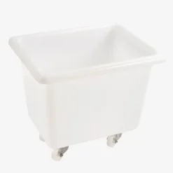 Bac grand volume 500 L - 4 roues pivotantes dont 2 avec freins - blanc - Gilac
