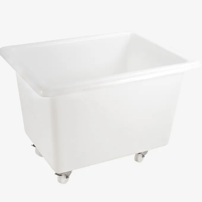 Bac grand volume 170 L - 4 roues pivotantes dont 2 avec freins - blanc - Gilac
