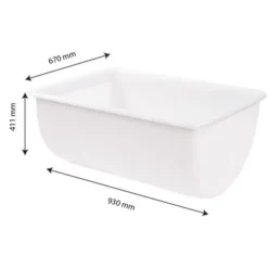 Bac grand volume semi-cylindrique 170 L - blanc - Gilac