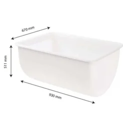 Bac grand volume semi-cylindrique 220 L - Blanc - Gilac