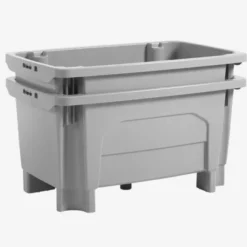 Bac grand volume sur pieds empilable emboîtable 300 L - gris - Gilac