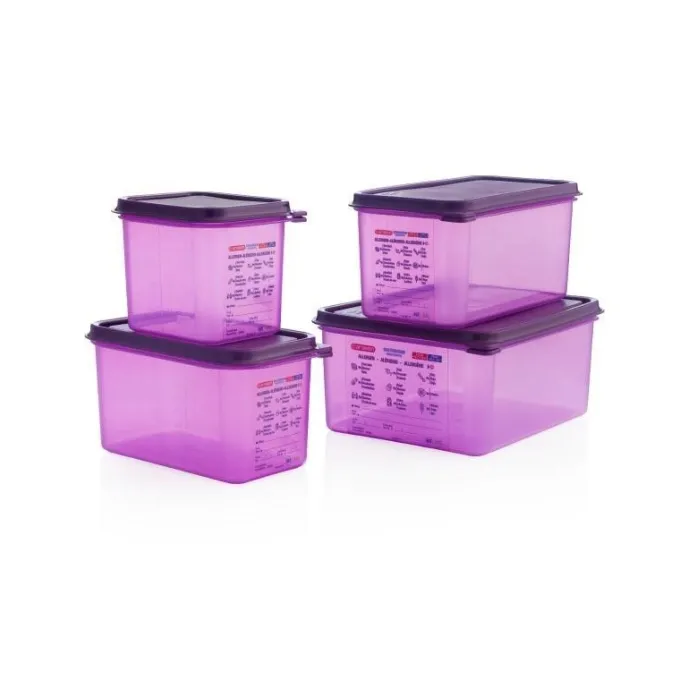 Bac hermétique violet anti allergénique 6 L - Araven GN 1/3