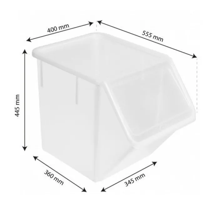 Bac à ingrédients 40 L + couvercle transparent - Gilac