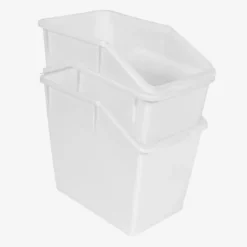 Bac à ingrédients 80 L + 4 roues - blanc - Gilac