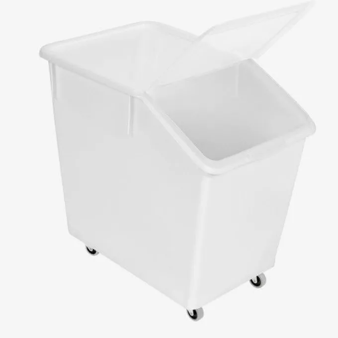 Bac à ingrédients 80 L + 4 roues + couvercle transparent - Gilac