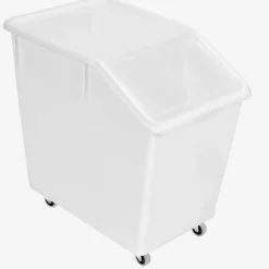 Bac à ingrédients 80 L + 4 roues + couvercle transparent - Gilac
