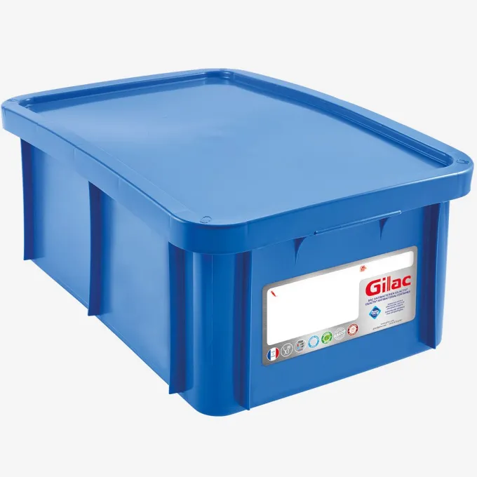 Bac 35 L Gilactiv® + couvercle - bleu - Gilac