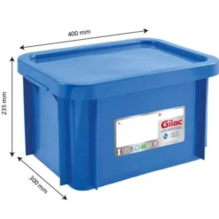 Bac 15 L Gilactiv® + couvercle - bleu - Gilac