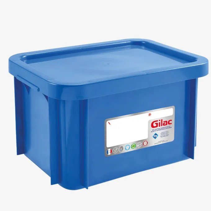 Bac 15 L Gilactiv® + couvercle - bleu - Gilac