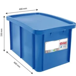 Bac 55 L Gilactiv® + couvercle - bleu - Gilac