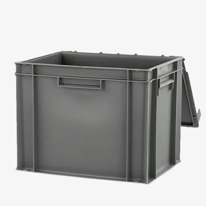 Bac plein 400 x 300 x 330 mm 30 L + couvercle solidaire - gris - Gilac