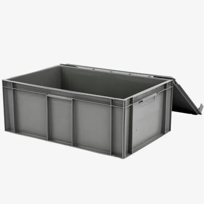 Bac plein 600 x 400 x 246 mm 45 L + couvercle solidaire - gris - Gilac