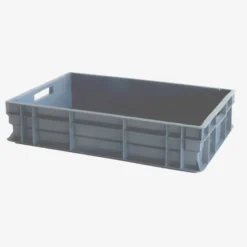 Bac renforcé empilable avec poignet 600 x 400 23 L - gris - Gilac